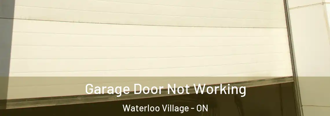  Garage Door Not Working Waterloo Village - ON