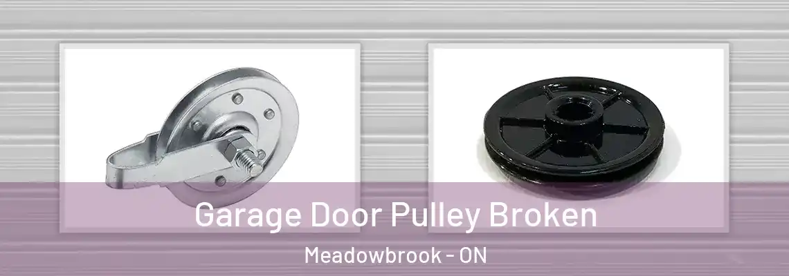Garage Door Pulley Broken Meadowbrook - ON