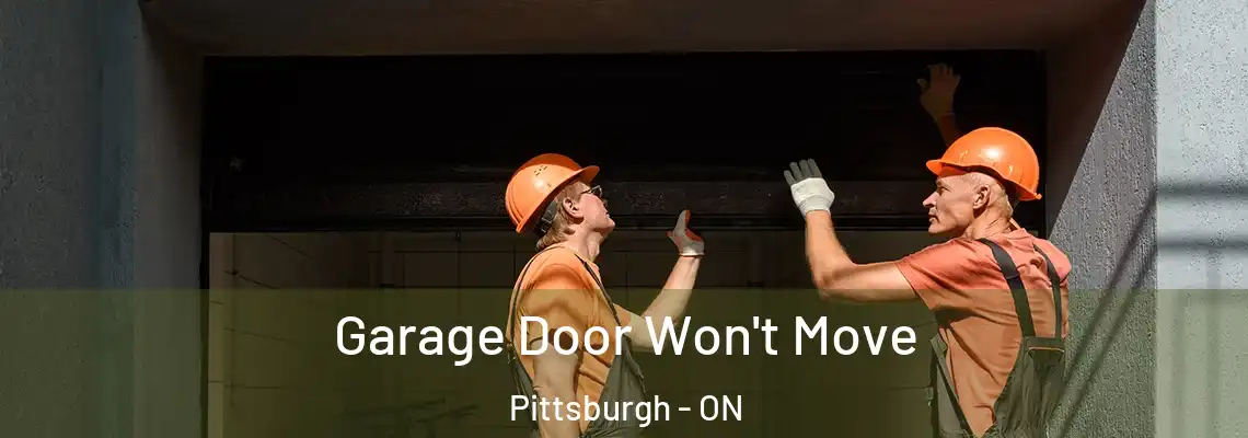 Garage Door Won't Move Pittsburgh - ON