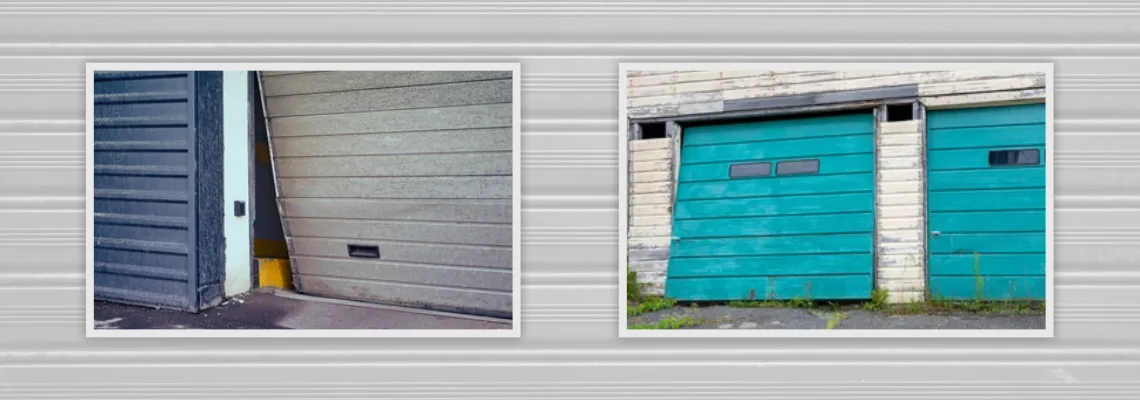 Crooked Aluminum Garage Door Repair in Calvin Park, Ontario